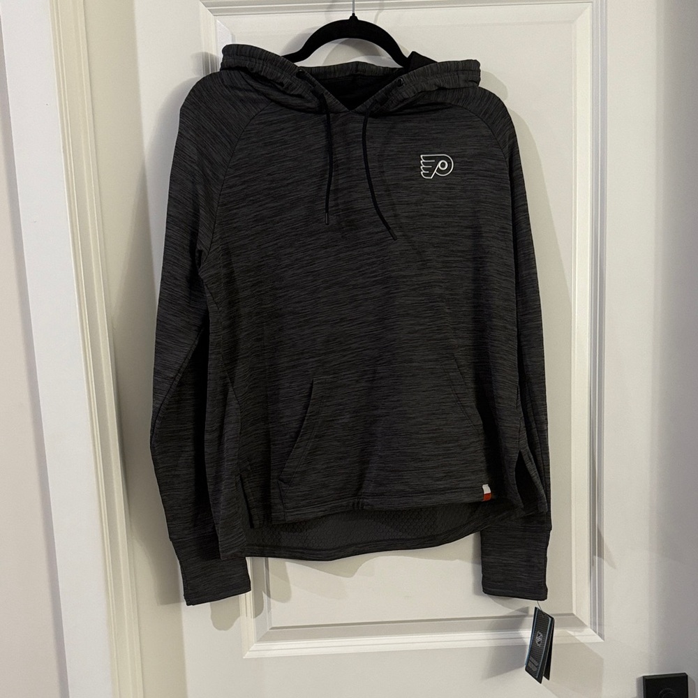 Fanatics Heather Charcoal Philadelphia Flyers Authentic Pro Pullover Hoodie